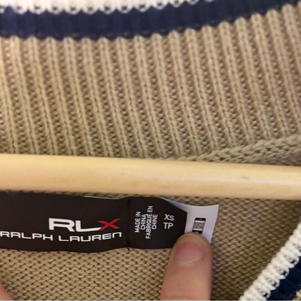 RLX RALPH LAUREN LS Cricket Sweater Classic Khaki Heather - XS - Picture 5 of 5